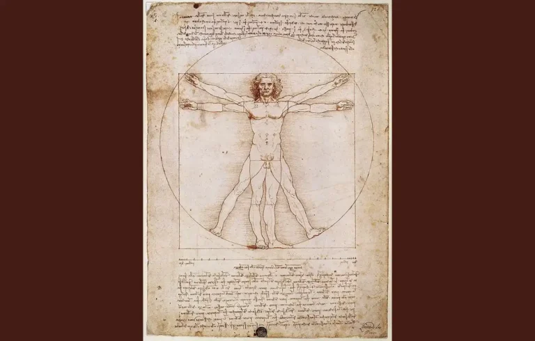 Leonardo da Vinci, „Człowiek witruwiański”, 1490